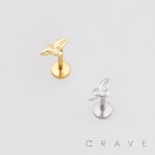 3D THREE LEAF SPRIG 316L SURGICAL STEEL LABRET SET